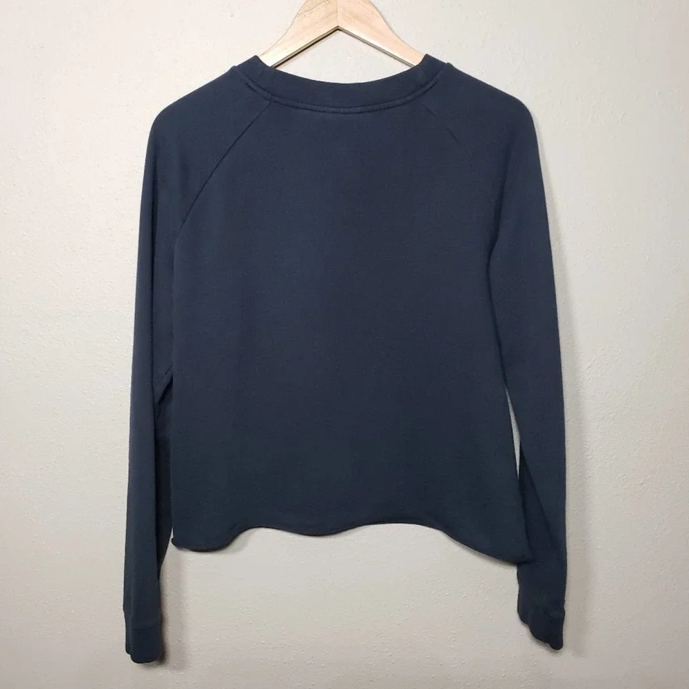 Adidas Trefoil Logo Spell Out Sweatshirt Size XL Cropped Pullover - Picture 3 of 9